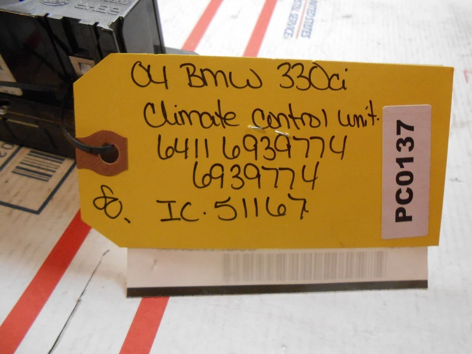 04 bmw 330ci climate control unit 64116939774 6939774 ic# 51167 PC0137 - Image 4 of 4