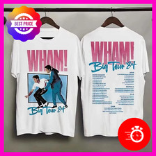 Wham Big Tour 84 White T-Shirt Double Sides