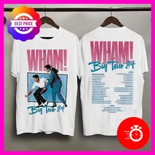 Wham Big Tour 84 White T-Shirt Double Sides