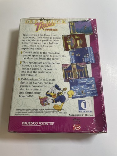 Deep Duck Trouble Starring Donald Duck (Sega Game Gear) New Factory Sealed - Picture 2 of 3