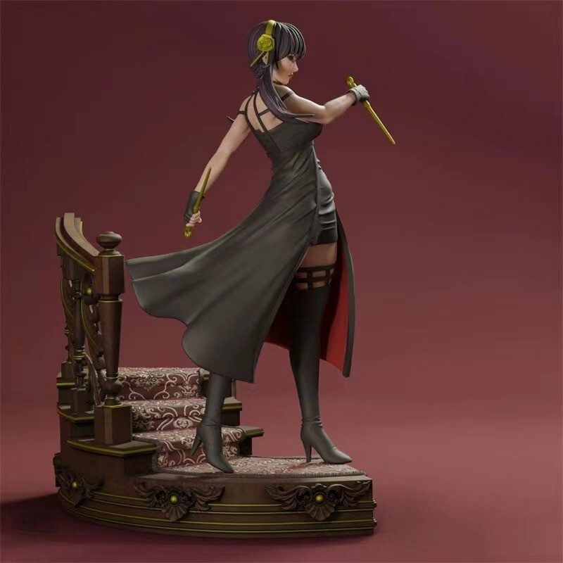 1/24 Scale Assassin Female Resin Figure Model Kit Dress Warrior ...