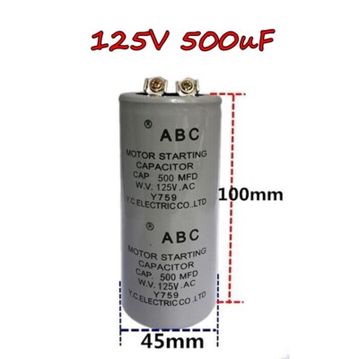 New 500mfd 500UF 125VAC ABC CD60 Motor Start Capacitor HVAC 125V