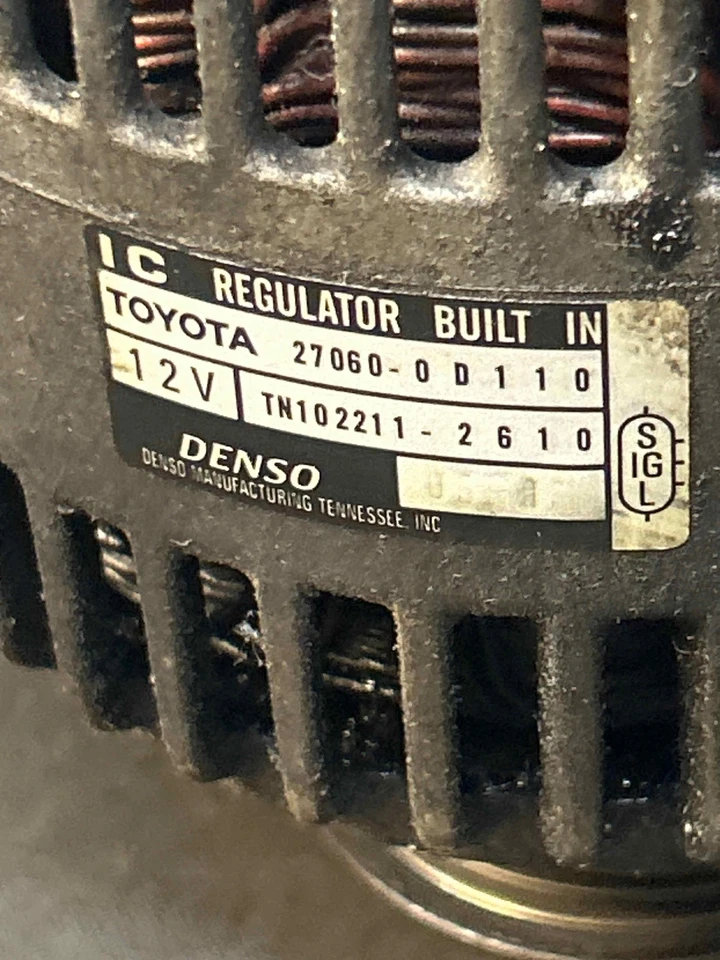 Fits 2003-08 PONTIAC VIBE Alternator (opt LV6) oem:2706022040 Foto 2 de 4