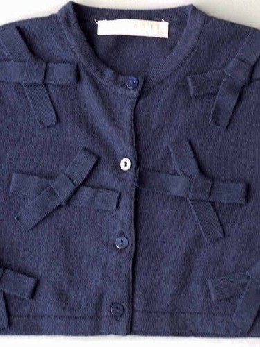Biscotti NWT Blue Sweater Crop Cardigan Cotton Sizes 2T-10 - Picture 2 of 2