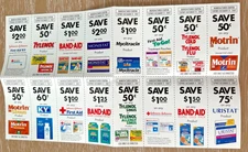 2001 Coupon Sheet Band-Aid Motrin Tylenol Monistat KY Johnson & Johnson First Ai