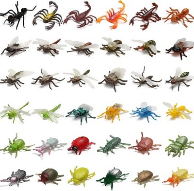 24pcs Bugs Toys For Kids,Small World Toys,Children Realistic Little