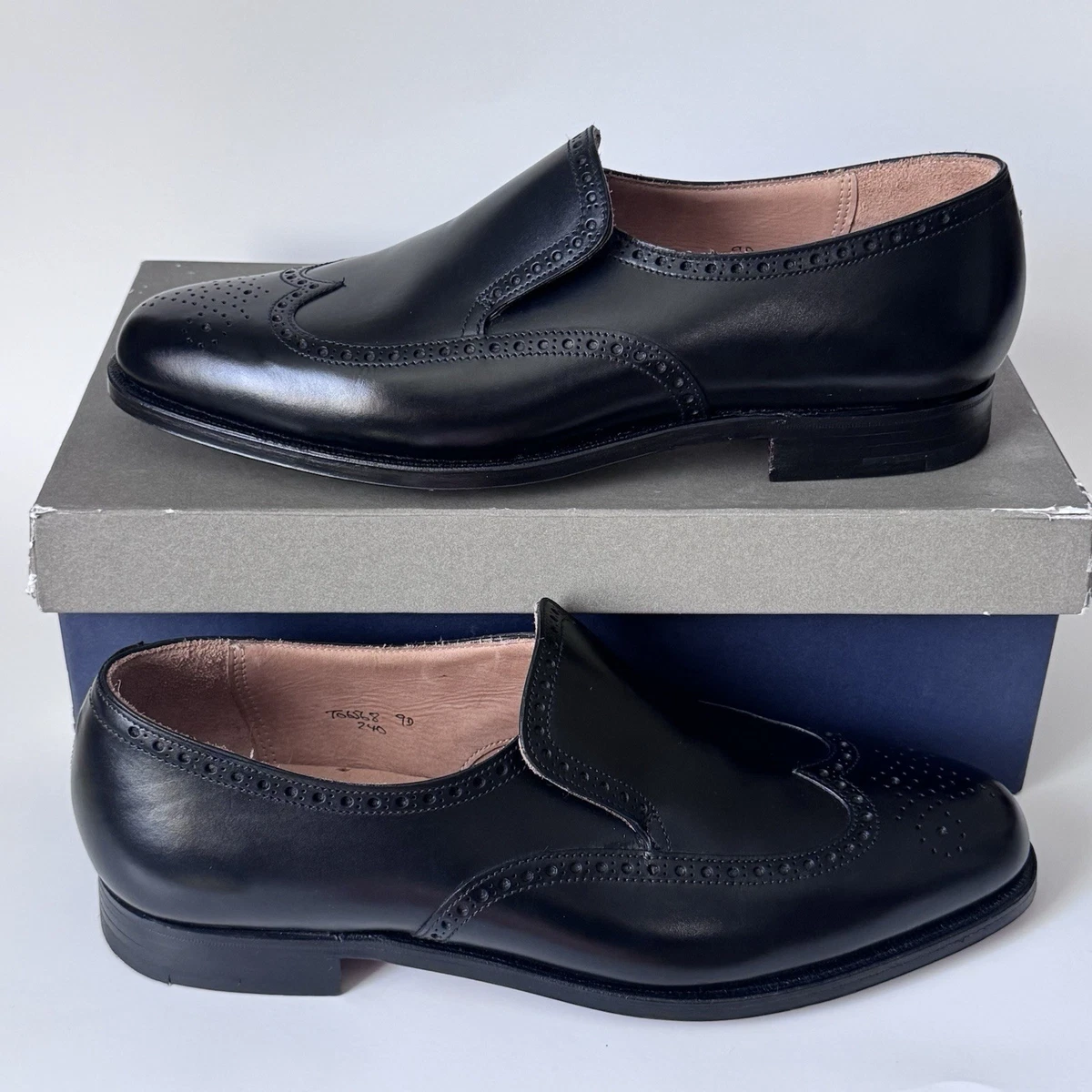 Peal & Co Brooks Brothers Lobster Embroidered Loafers‎ Made England Mens 8.5 Peal & Co Brooks Brothers Oxford Shoes Mens 8.5 Brown  main image 4