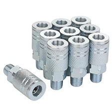 1/4 Air Hose Fittings, Industrial M-Type Coupler, 1/4 Inch 1/4 MNPT COUPLER