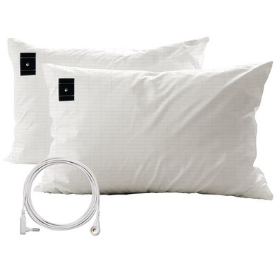 2PCS Grounding Pillowcase,Grounding 20 x 30 in (Pack of 2), White-2pack