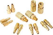 14Pc Brass Air Hose Quick Connect Fittings 1/4" NPT Air Compressor Coupler Kit