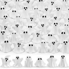 48 Pcs Halloween Mini Resin Ghost Figures White Miniature Figurines