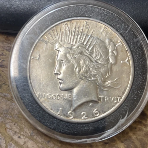 1926 S Peace Dollar AU About Uncirculated Silver $1 Coin