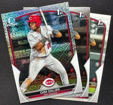 2023 Bowman Chrome Cam Collier Mojo Refractor + Base #BCP-125 1st Reds RC
