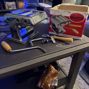 Ampia Marcato Stainless Steel Pasta Machine Maker Made In Italy Model 110 In Box