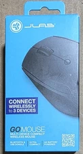2x JLab GO Charge Wireless Rechargable Mouse,Connect Via Bluetooth or USB Dongle