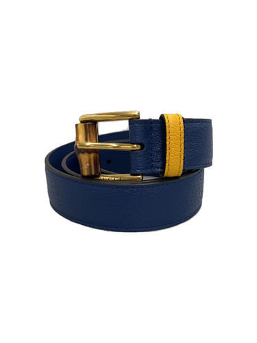 GUCCI Men's Leather Belt in NVY (Plain) 699954