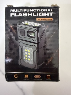 LED Magnetic Warning Flashlight Working Light Multifunctional Light Rechargeable