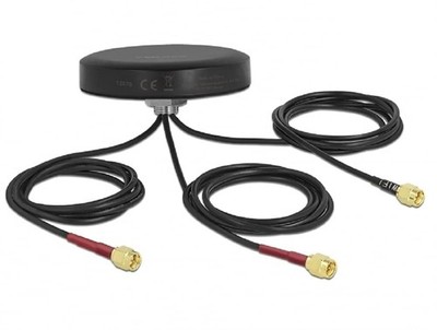 DELOCK Antenne LTE MIMO WLAN 802.11 3xSMA-St RG-17 NEW