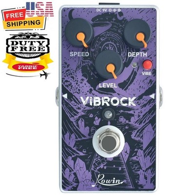 Rowin VIBEROCK RE-02 Chorus Vibrato Tremolo Vibe Electric Guitar Effect Pedal