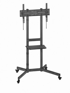 ECO TINY Rolling Freestanding TV Stand Cart with Shelf, Black