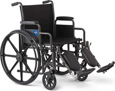 Comfortable Folding Wheelchair with Swing-Back, Desk-Length Arms and Elevating F
