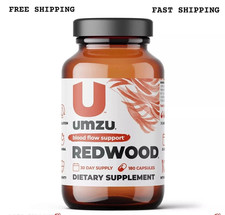 UMZU Redwood Blood Flow Support Dietary Supplement 30 Day Supply 180 Capsules 