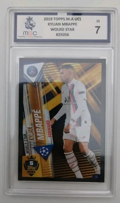 RARE ROOKIE WORLD STAR UCL 2019 KYLIAN MBAPPE TOPPS MATCH ATTAX PSA MGC 7 NEW#S5 - Photo 1/2