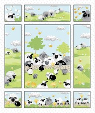 Susybee Lewe The Ewe Sheep DIY Quilt Panel Fabric 36x43 inches cotton