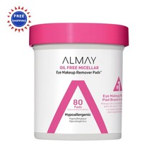 Almay Biodegradable Makeup Remover Pads 80 Count Hypoallergenic Micellar Gentle