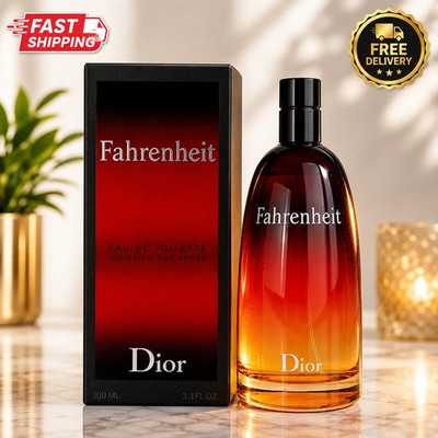 New In Box Gift Spray Fahrenheit 3.4 oz /100ML Eau De Toilette for Men Fast Ship
