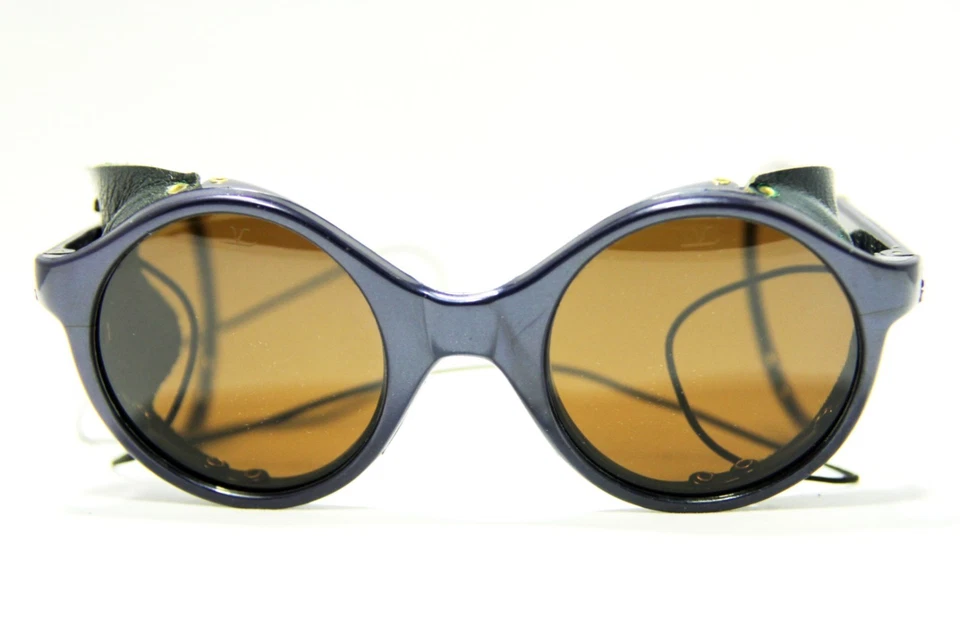 500 $ Vuarnet 028 Gafas de sol Azul Glaciar PX5000 Marrón Oscuro Lente Cable Gancho Brazos Foto 2 de 4