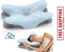 Cervical Neck Pillow for Pain Relief - Ergonomic Side Sleeper Pillow for Neck Su