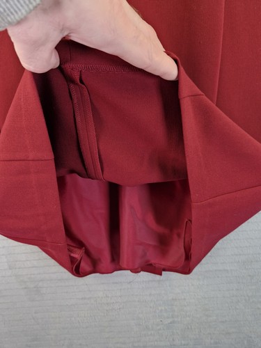M&S Size 14 Rouge Short Sleeve Pencil Dress With Belt BNWOT Front Zip Lined - Picture 5 of 14