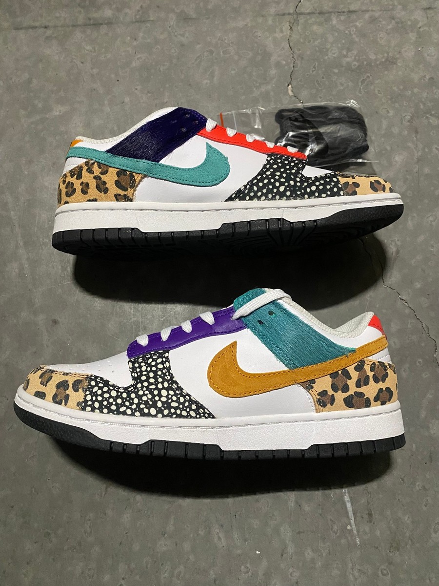 NEW Nike Dunk Low Safari Mix Leopard SB RARE DN3866-100 Size 6 6.5