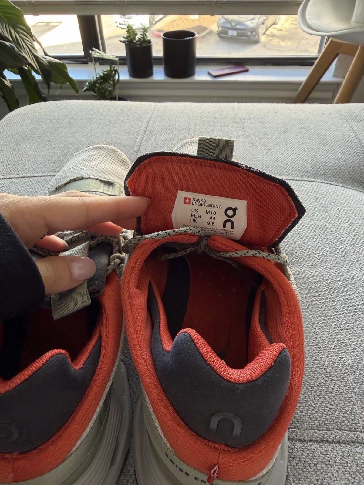 On Cloudnova Silver Orange Cloudtec Athletic Shoe… - image 4