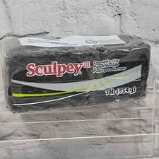 Sculpey Oven-Bake Clay 1lb Package Black New Sealed 2015