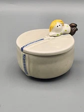 Vintage Fitz and Floyd Trinket Box Zipper Man 1975 Hand Painted