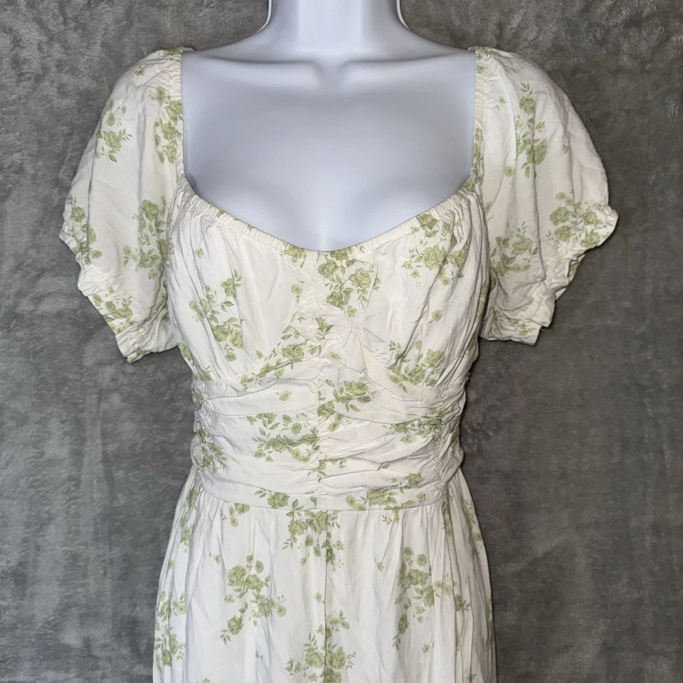 Vestido Hollister Floral Lechera Midi Talla L l Cottage Hada Espalda Calada Coqueta Foto 2 de 4
