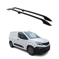 Dachreling DachgepäCkträGer FüR Peugeot Partner 2018-2026 Kurzer Alu Schwarz