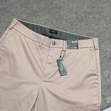 Express Slim Hyper Stretch Temperature Control Chino Pants Mauve Pink 33x30 NEW