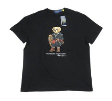 Polo Ralph Lauren Men's Black Polo Bear Graphic Print Short Sleeve T-Shirt L