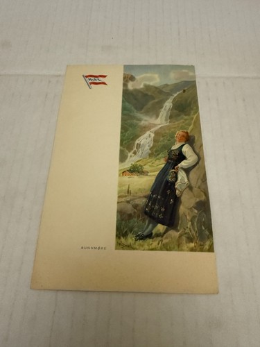 Vintage April 30 1953 Norwegian American Line Luncheon Menu