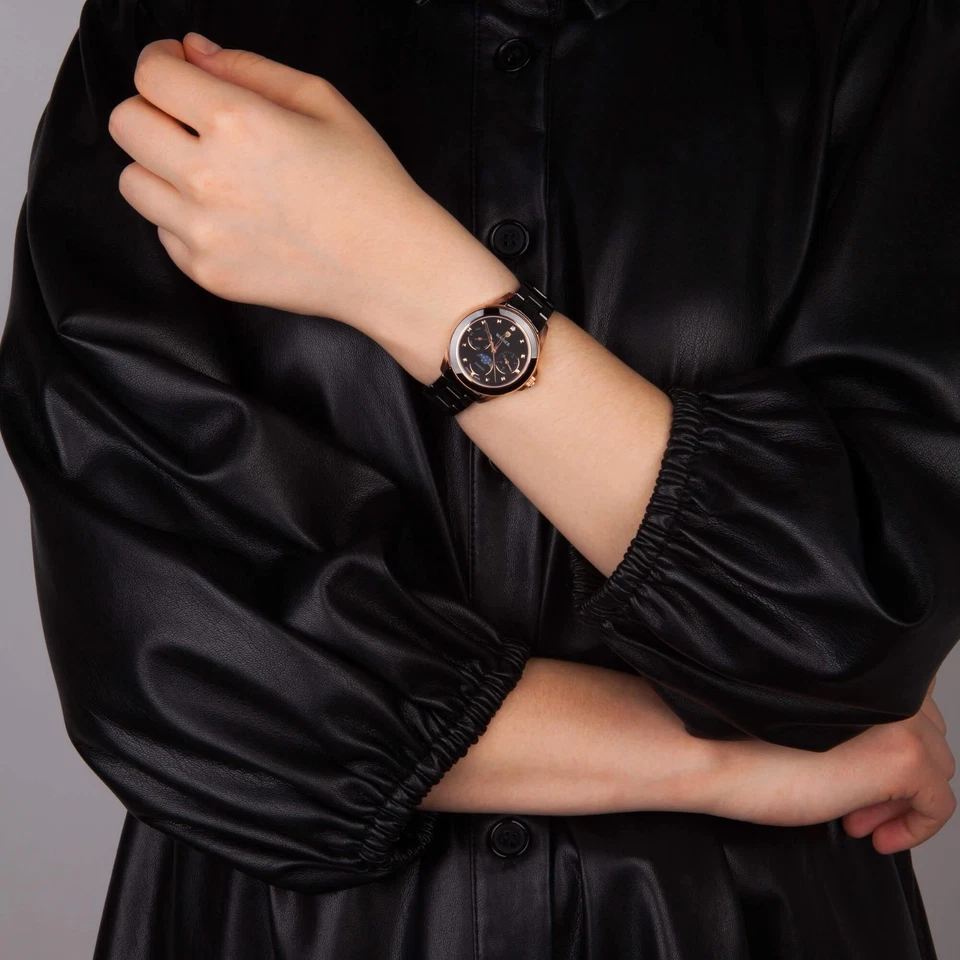 Reloj Pulsera Mujer Wainer Hecho en Suiza WA.18040-E Diamante Cerámica Foto 2 de 4