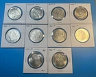 Lot of (10) AU/BU Morgan & Peace Silver Dollars, Nice Mix Of Mint Marks P S D