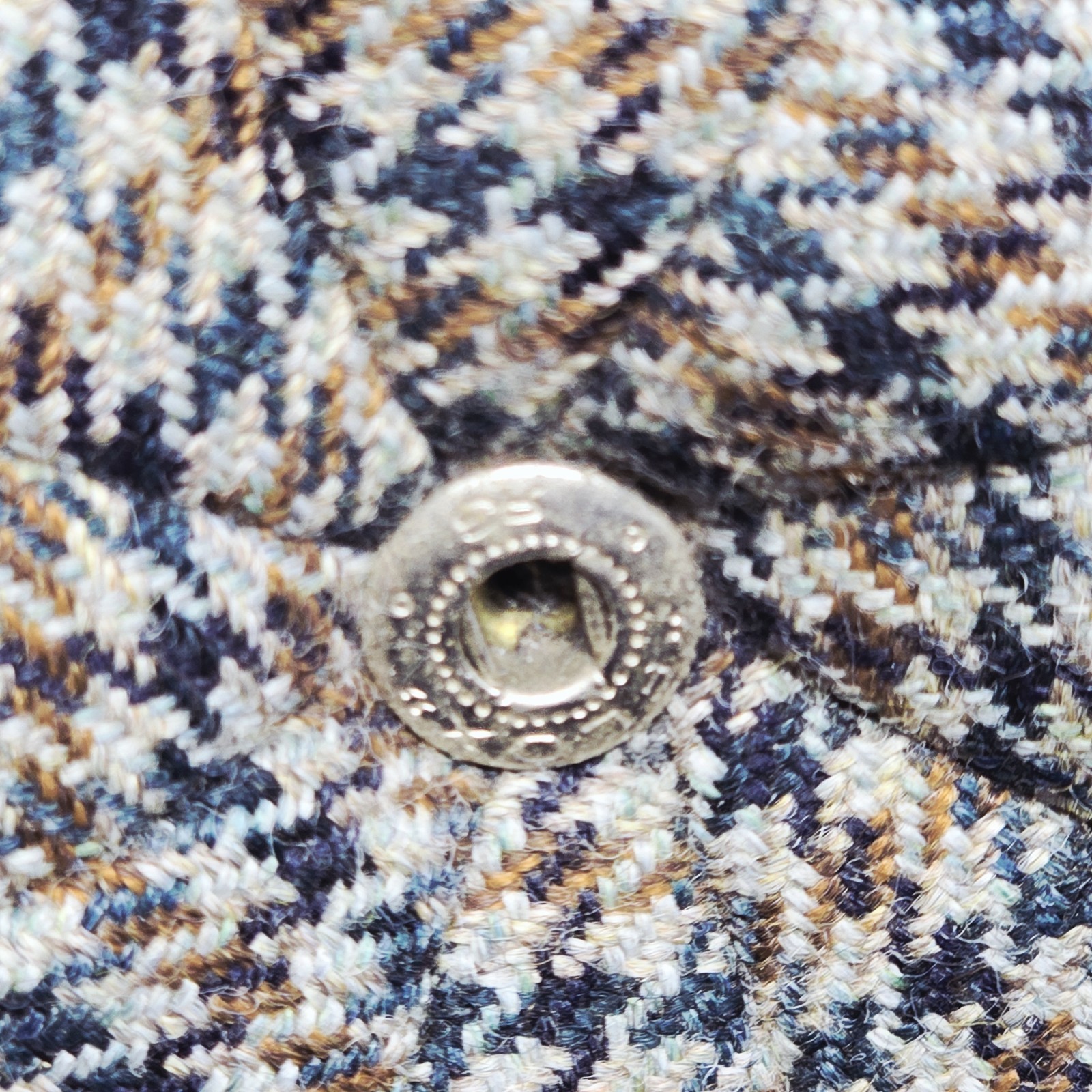 Vintage Eural Tergal Brown Plaid Pattern Baret - … - image 8