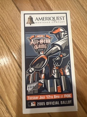 2005 MLB All Star Game Official Ballot Baseball Ameriquest July 12 Detroit Tiger
