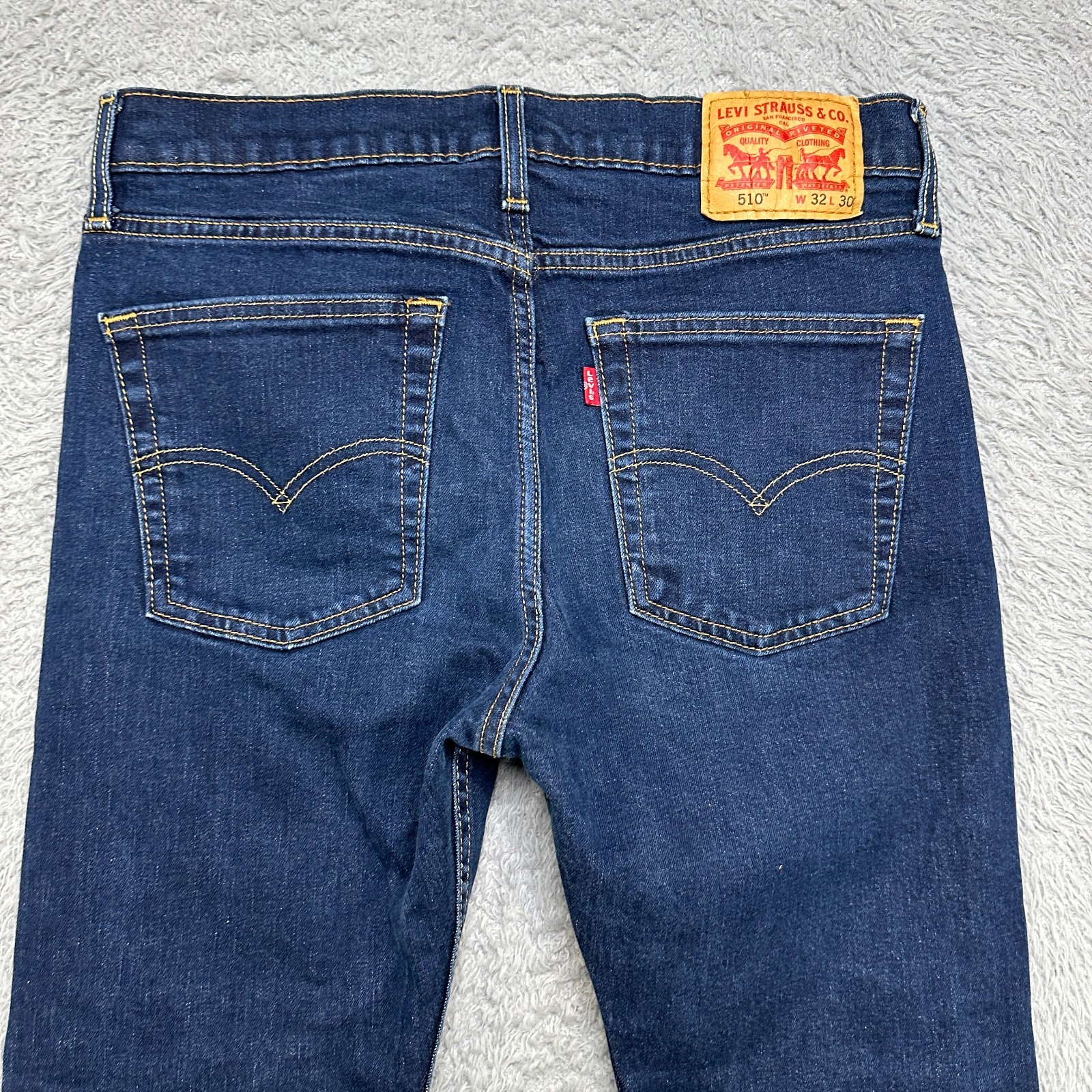 Levis 510 Jeans Mens 31x29 Dark Blue Stretch Classic Excellent image 3