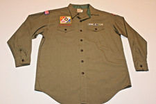 Boy Scouts of America BSA Men's Adult Shirt Poly Wool Large No Size 16 1/2