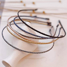 WOVOWOVO 4Mm Thin Headbands for Women Plastic Skinny Shiny Womens Headband