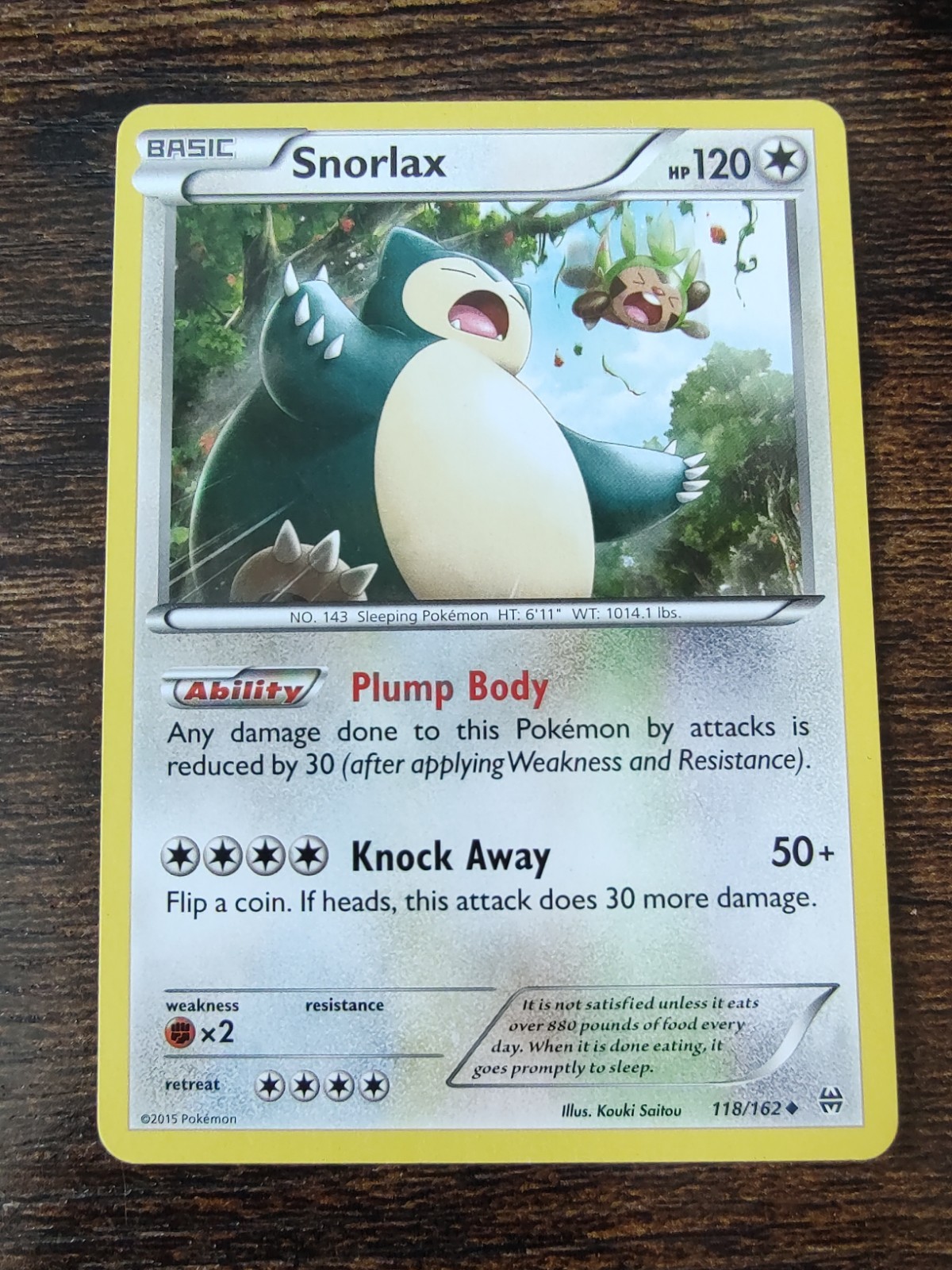 Snorlax 118/162 XY BREAKthrough Pokemon